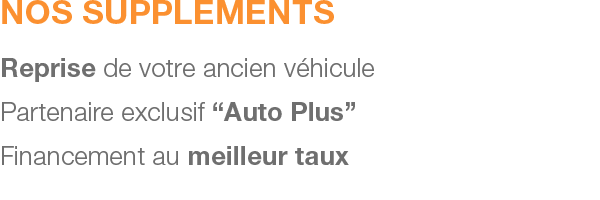 Suppléments mandataire auto
